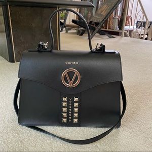 Valentino Black Melanie Rockstud Satchel